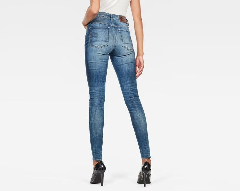 G-STAR 3301 High Skinny ‘Med Indigo Aged’