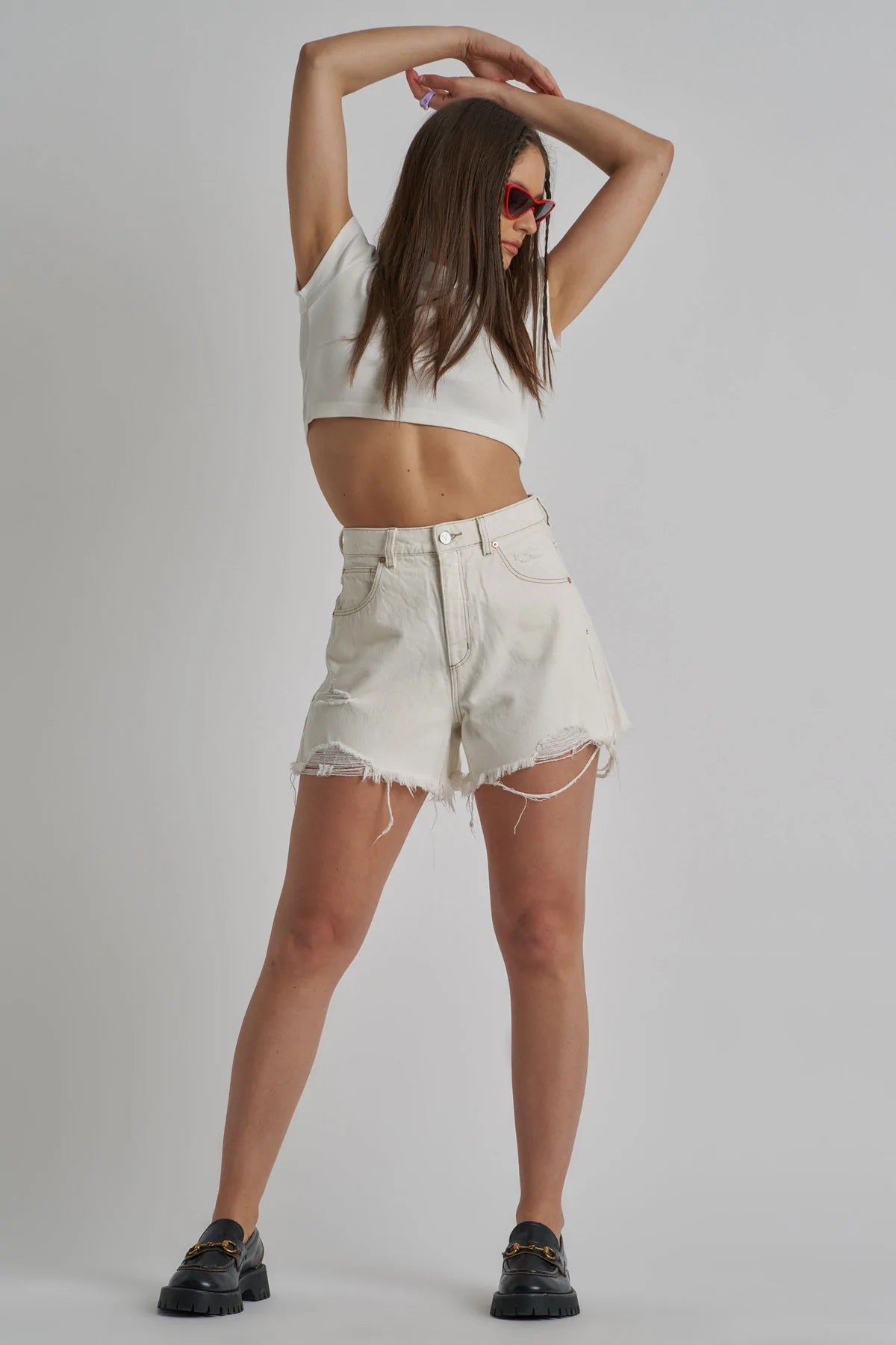 ABRAND Venice Short 'White Fade Rip'