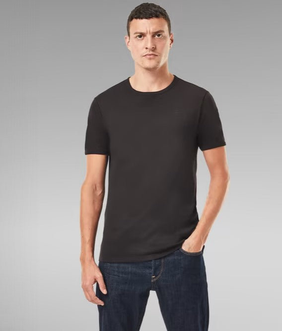 G-STAR Slim Fit Plain Tee 'Black' - Main Image
