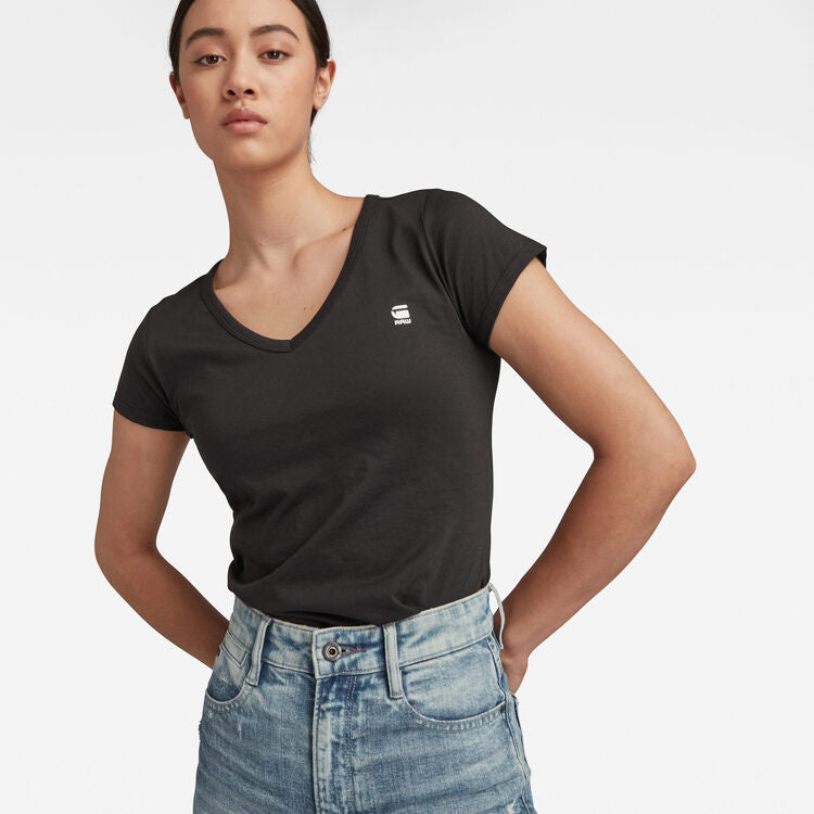 G-STAR W's Eyben Slim V Tee 'Black'