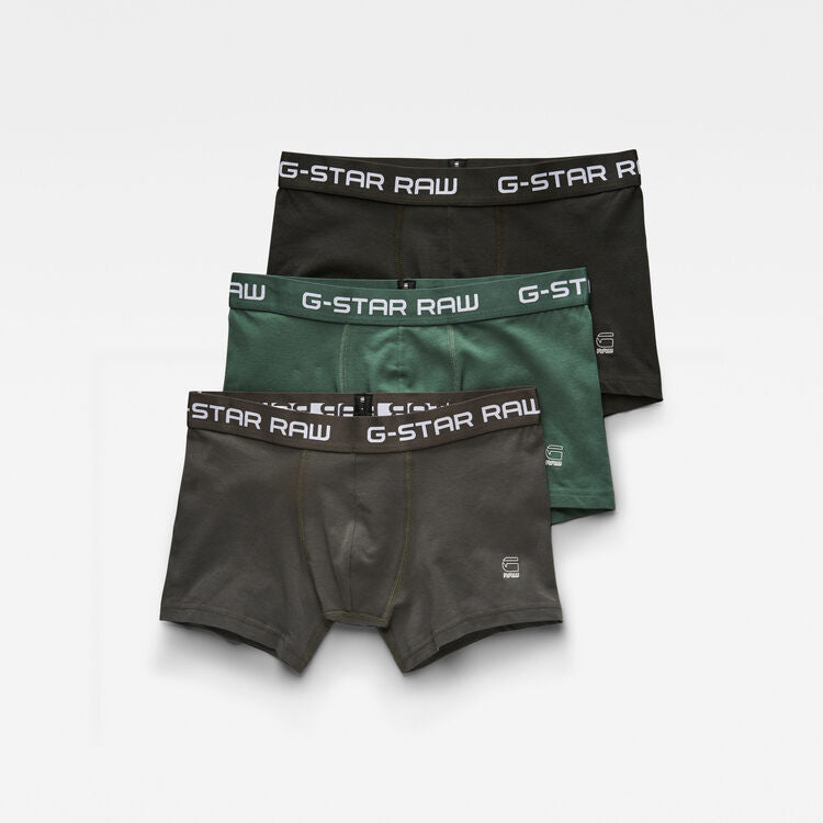 G-STAR Classic Trunks 3 Pack ‘Green pack’