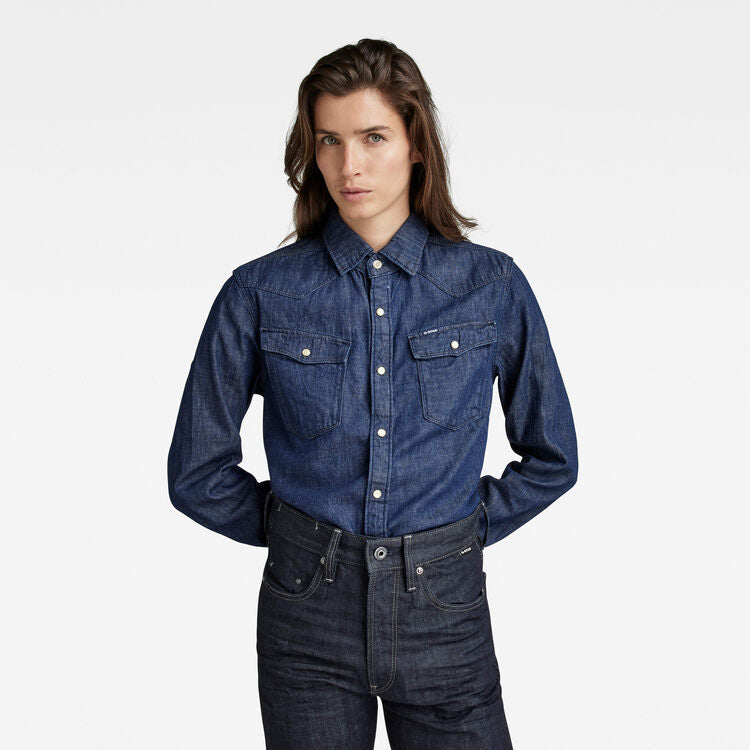 G-STAR Unisex 3301 Slim Shirt 'Rinsed'