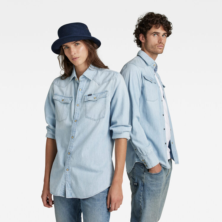 G-STAR Unisex 3301 Slim Shirt 'Light Aged'