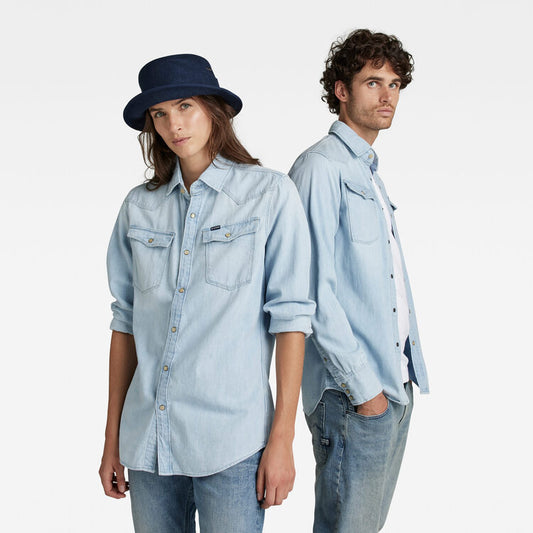 G-STAR Unisex 3301 Slim Shirt 'Light Aged'