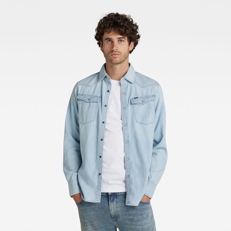 G-STAR Unisex 3301 Slim Shirt 'Light Aged'