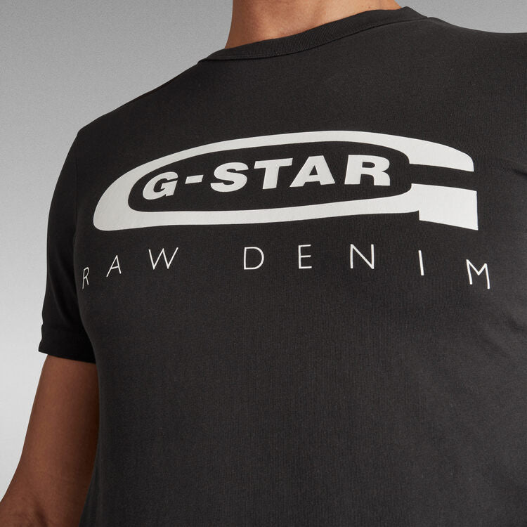 G-STAR Graphic Slim Tee 'Black'