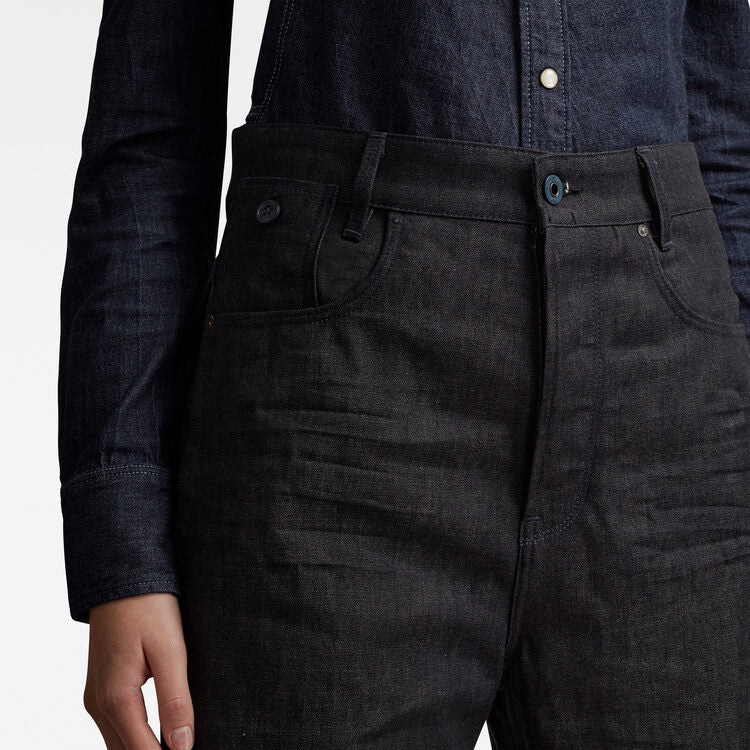 G-STAR C-Staq 3D Boyfriend Crop ‘Pitch Black’