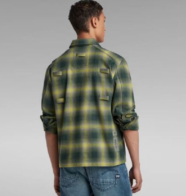G-STAR Service Overshirt 'Green Check'
