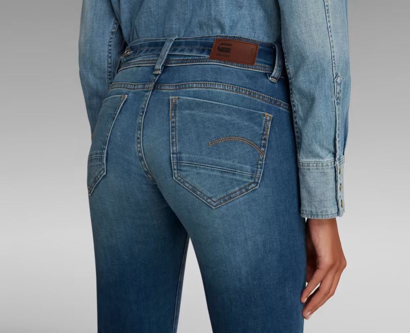 G-STAR Midge Saddle Straight ‘Med Indigo’