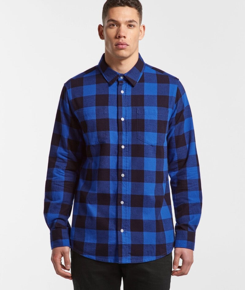 ROUTE 66 Men's Flannel Check Shirt 'Blue'