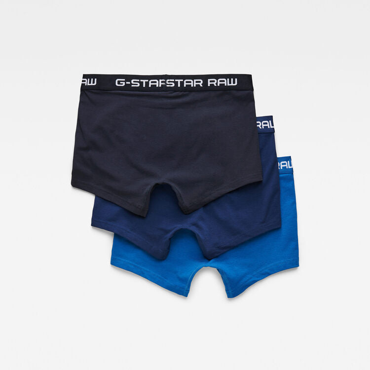 G-STAR Classic Trunks 3 Pack ‘Blue pack’