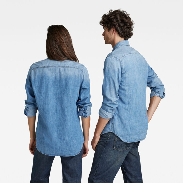 G-STAR Unisex 3301 Slim Shirt 'Med Aged'