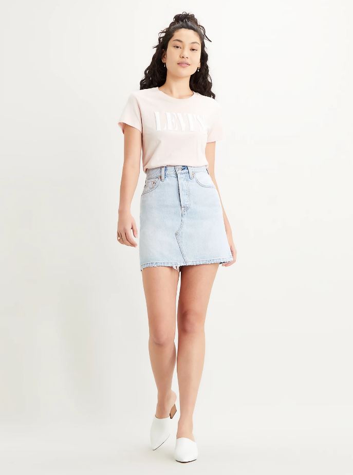 LEVI'S Deconstructed Iconic Skirt 'Chk ya Later'